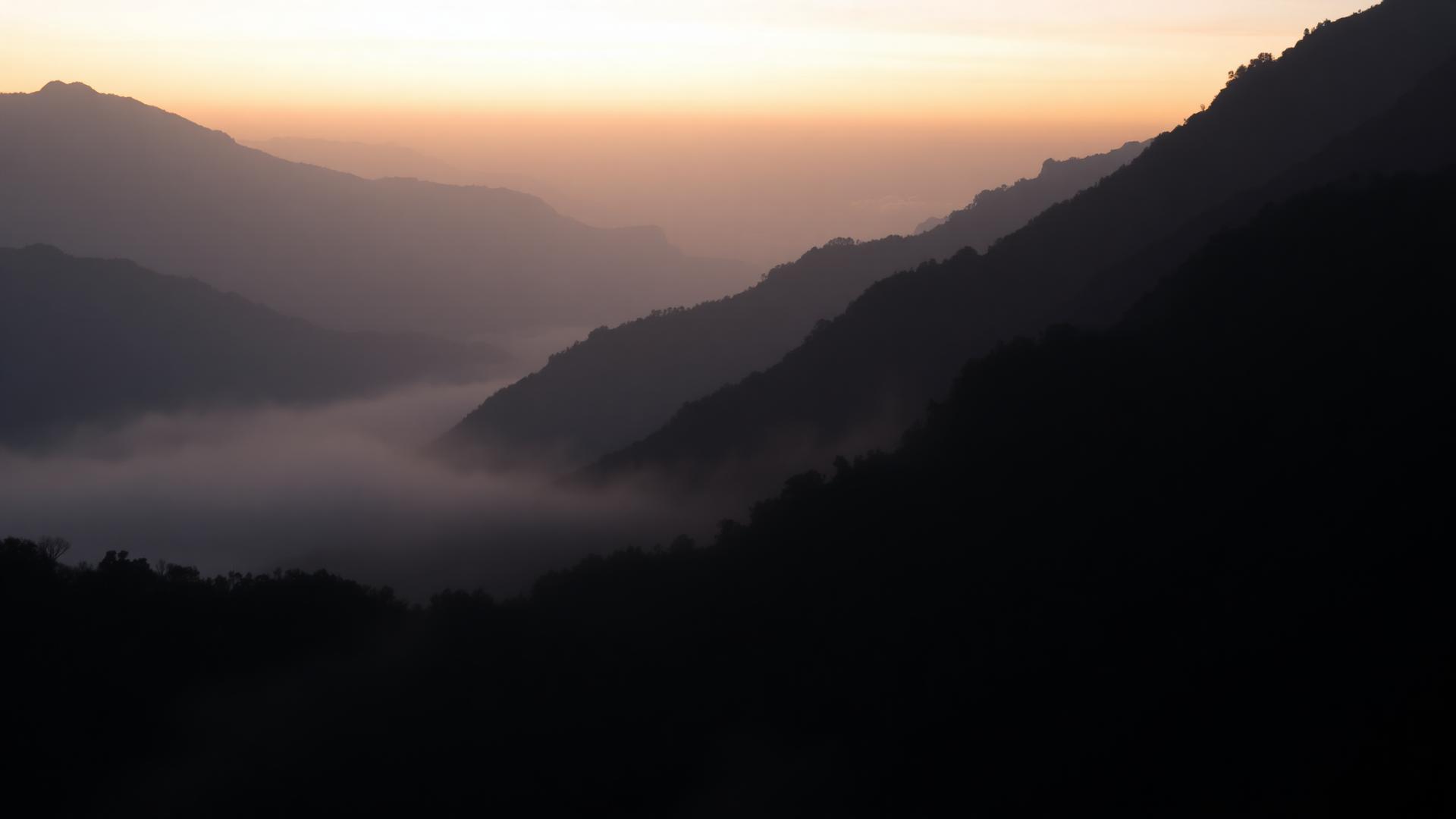 Misty Shevaroy Hills at dawn